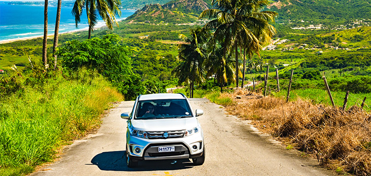 A drive through the Barbados countryside