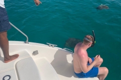 About to swim with the turtles